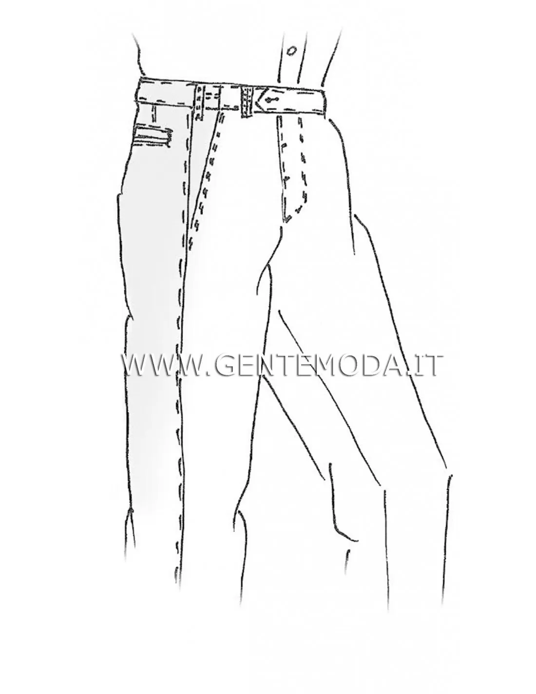Pantalone in lana jaspe moro a/i ( pesante invernale )