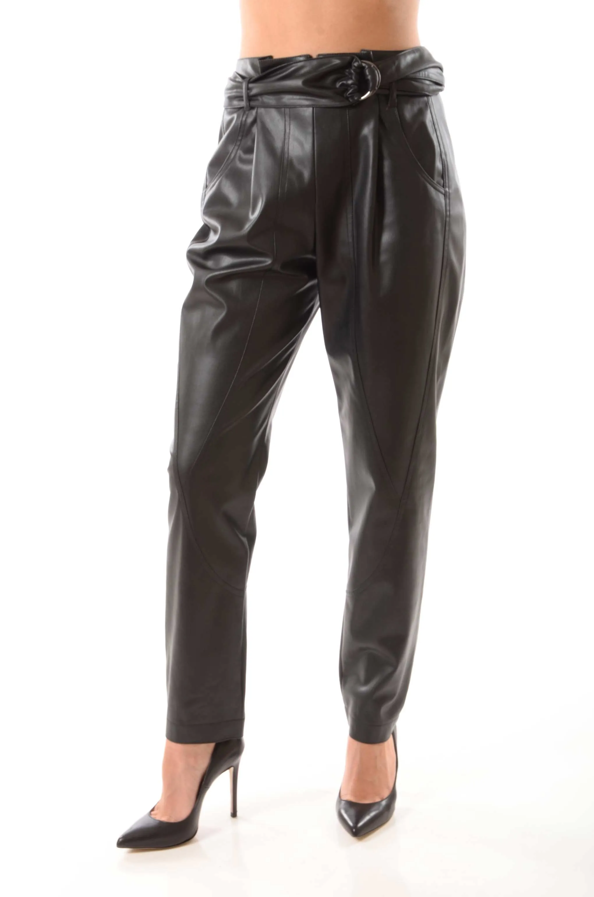 Pantalone in pelle sintetica