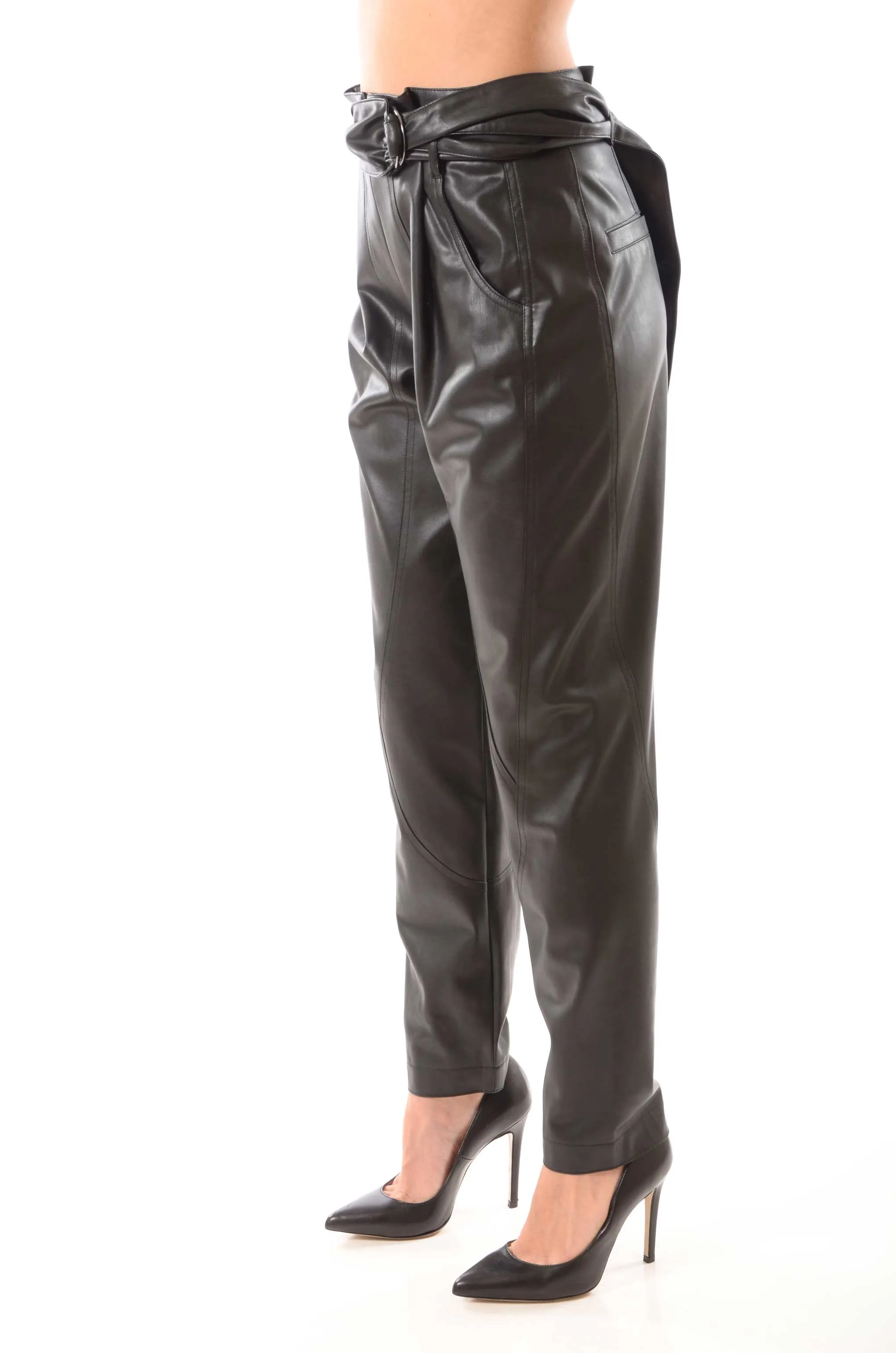 Pantalone in pelle sintetica