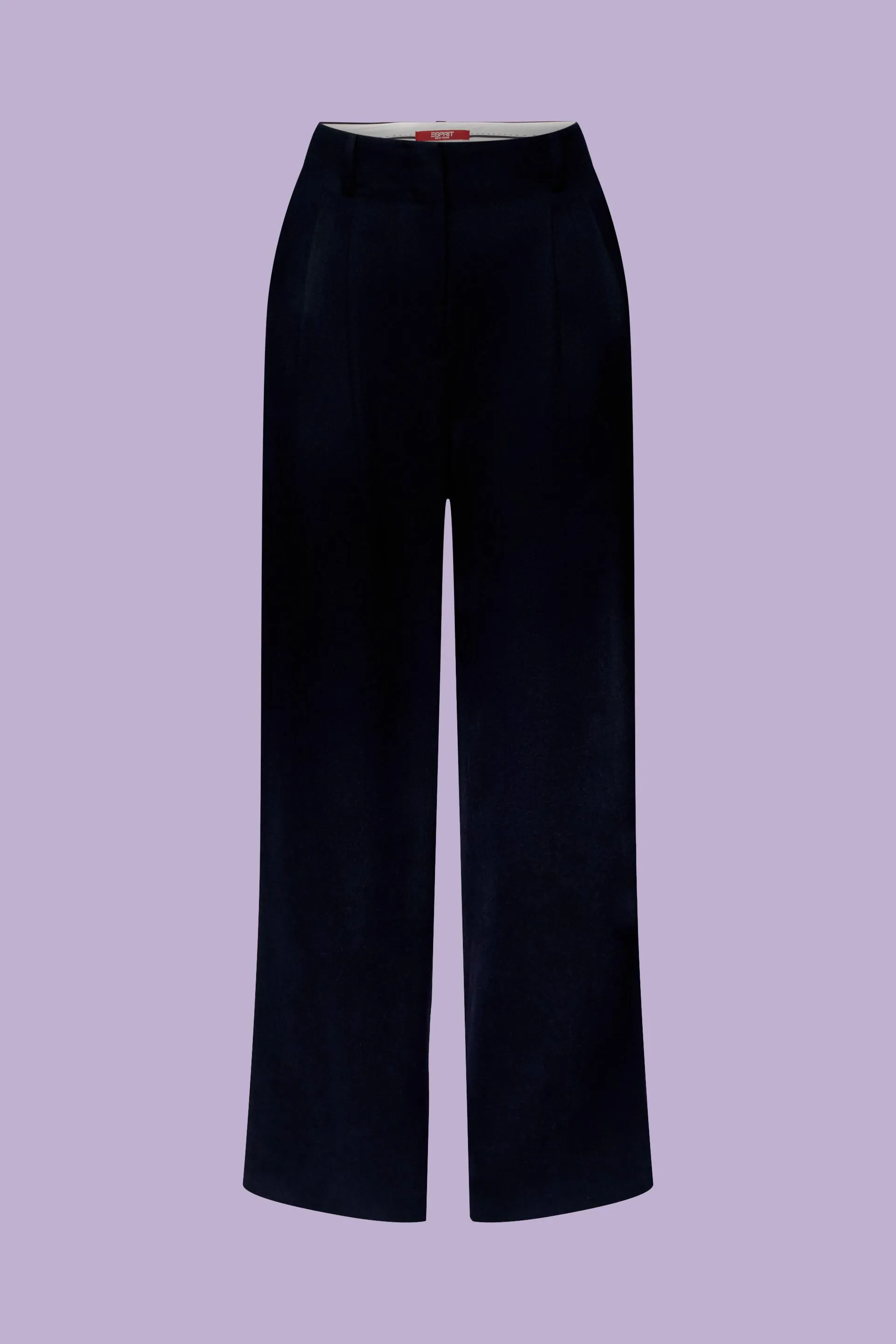 Pantaloni a gamba larga in misto lana