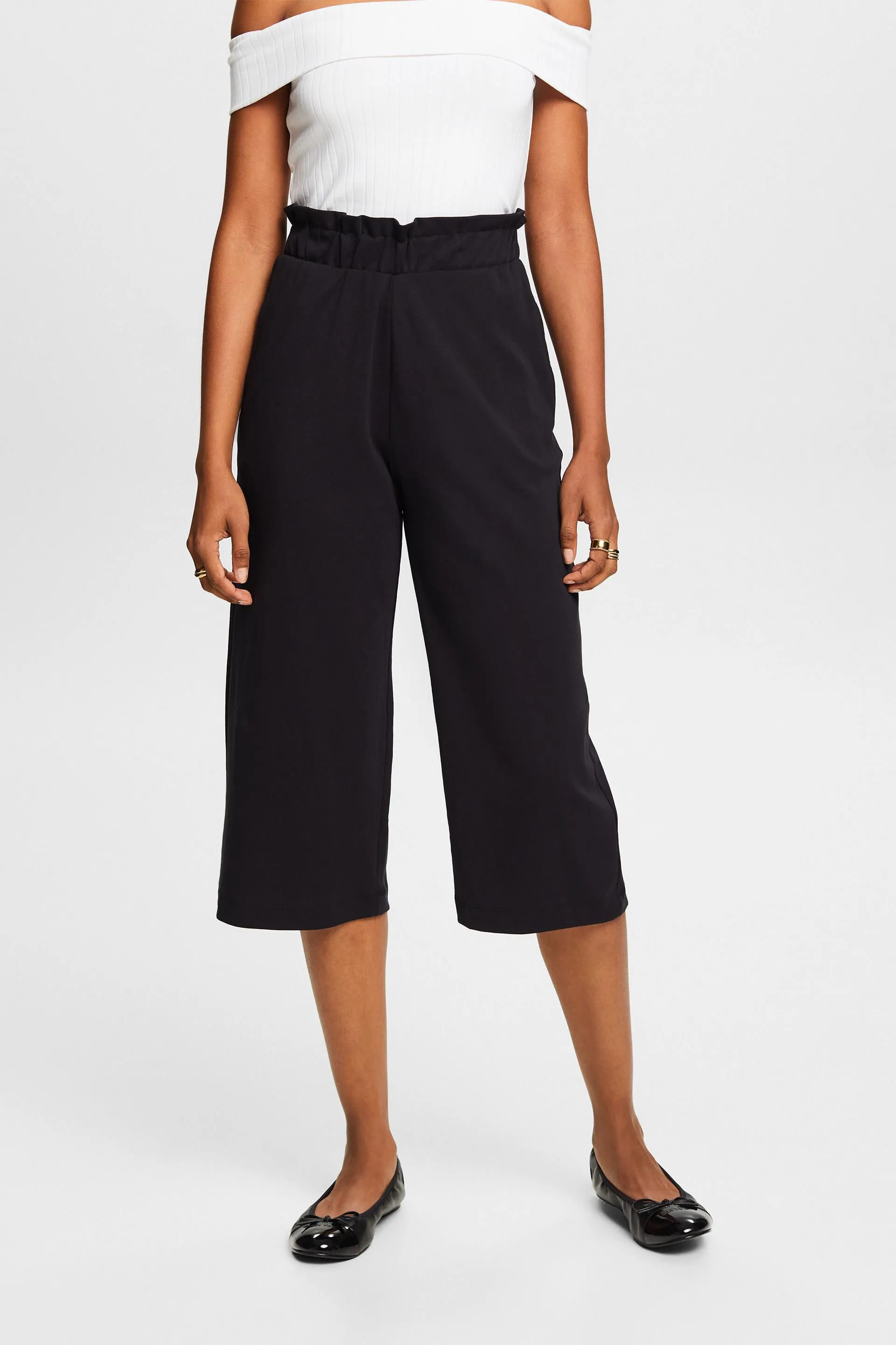 Pantaloni culotte con pinces