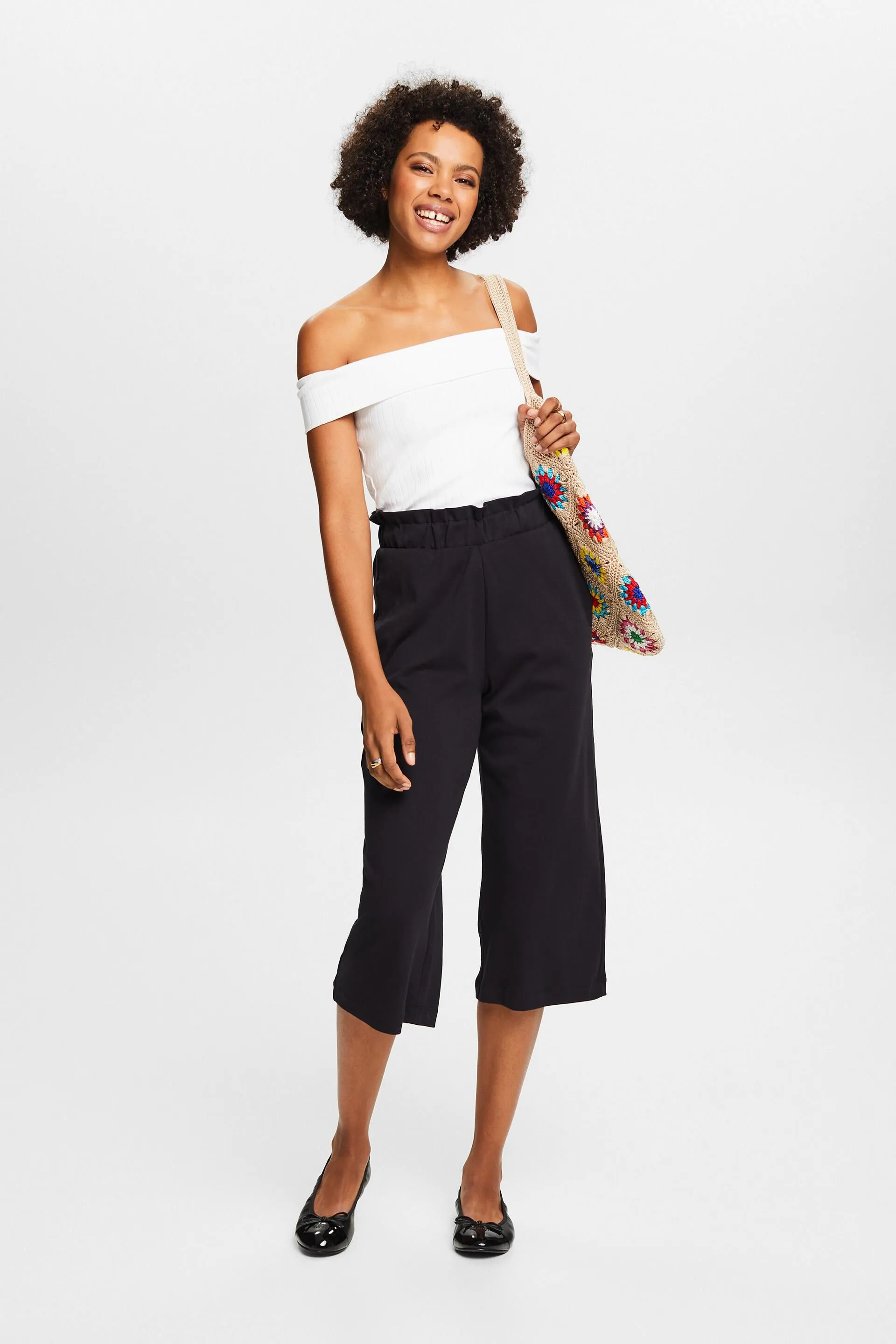 Pantaloni culotte con pinces