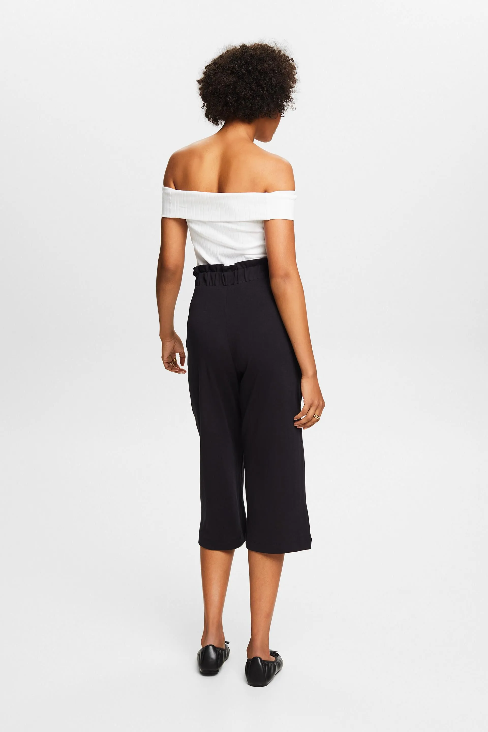 Pantaloni culotte con pinces