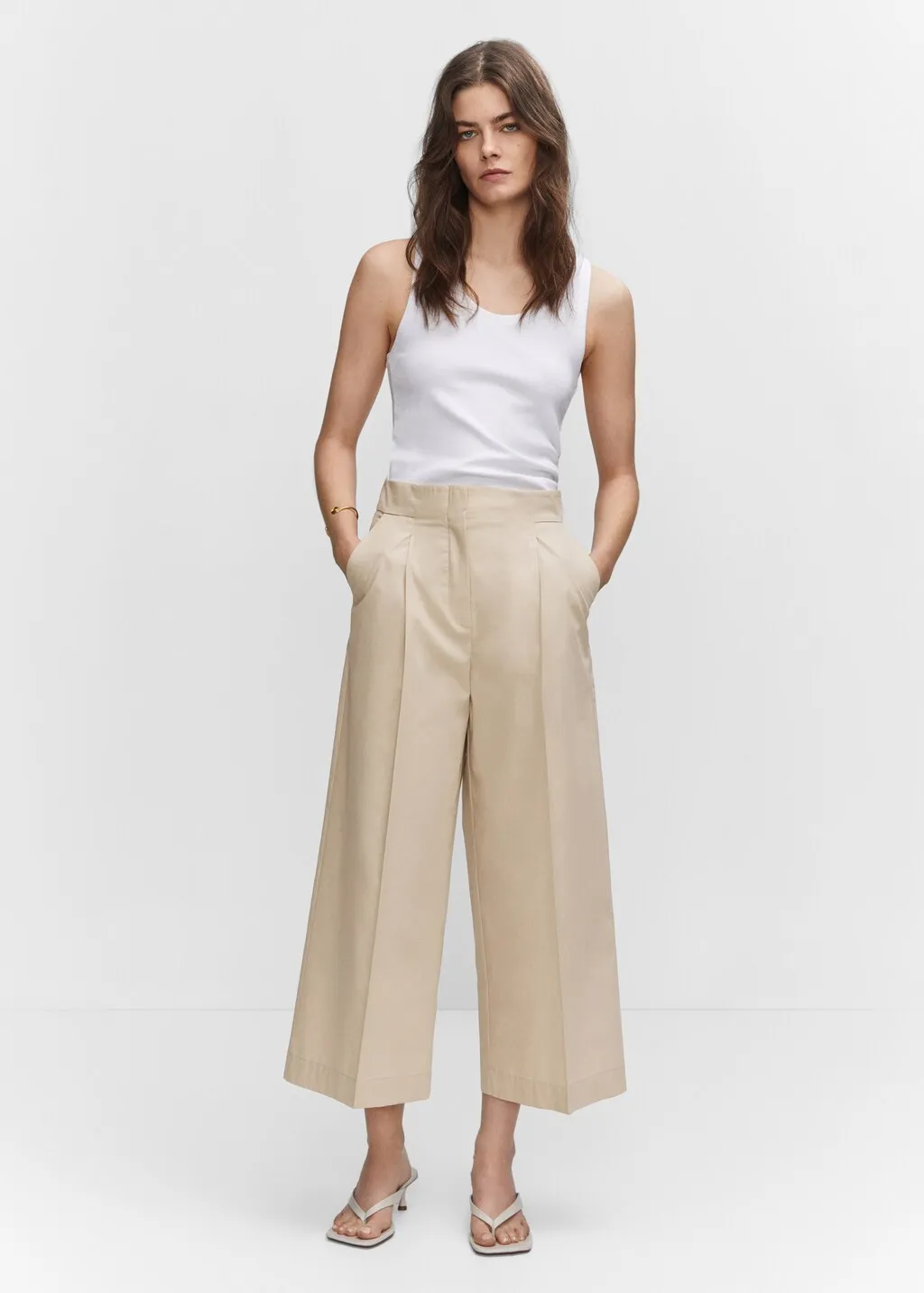 Pantaloni culotte cotone
