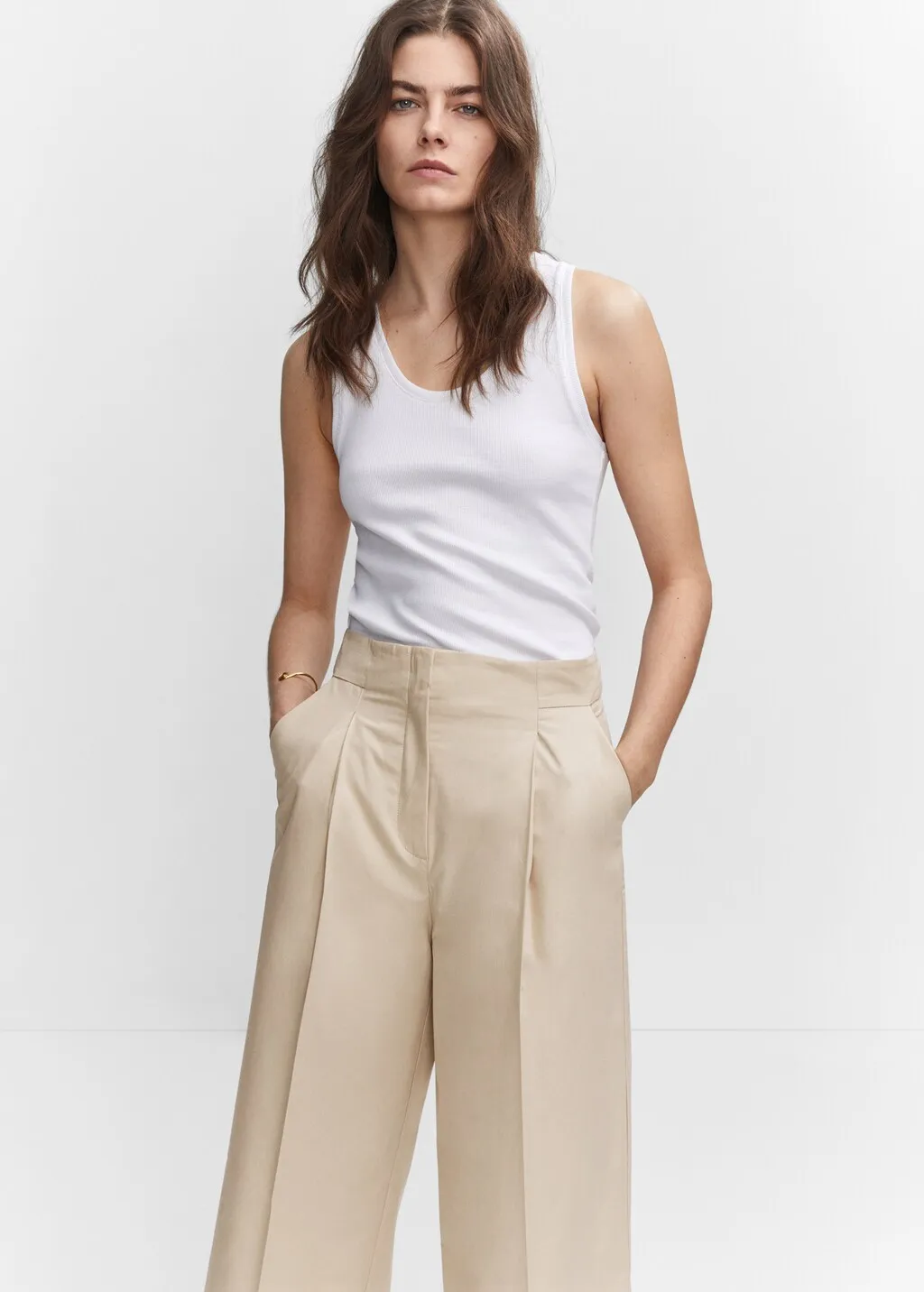 Pantaloni culotte cotone