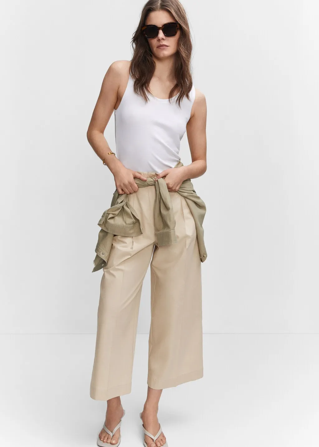 Pantaloni culotte cotone