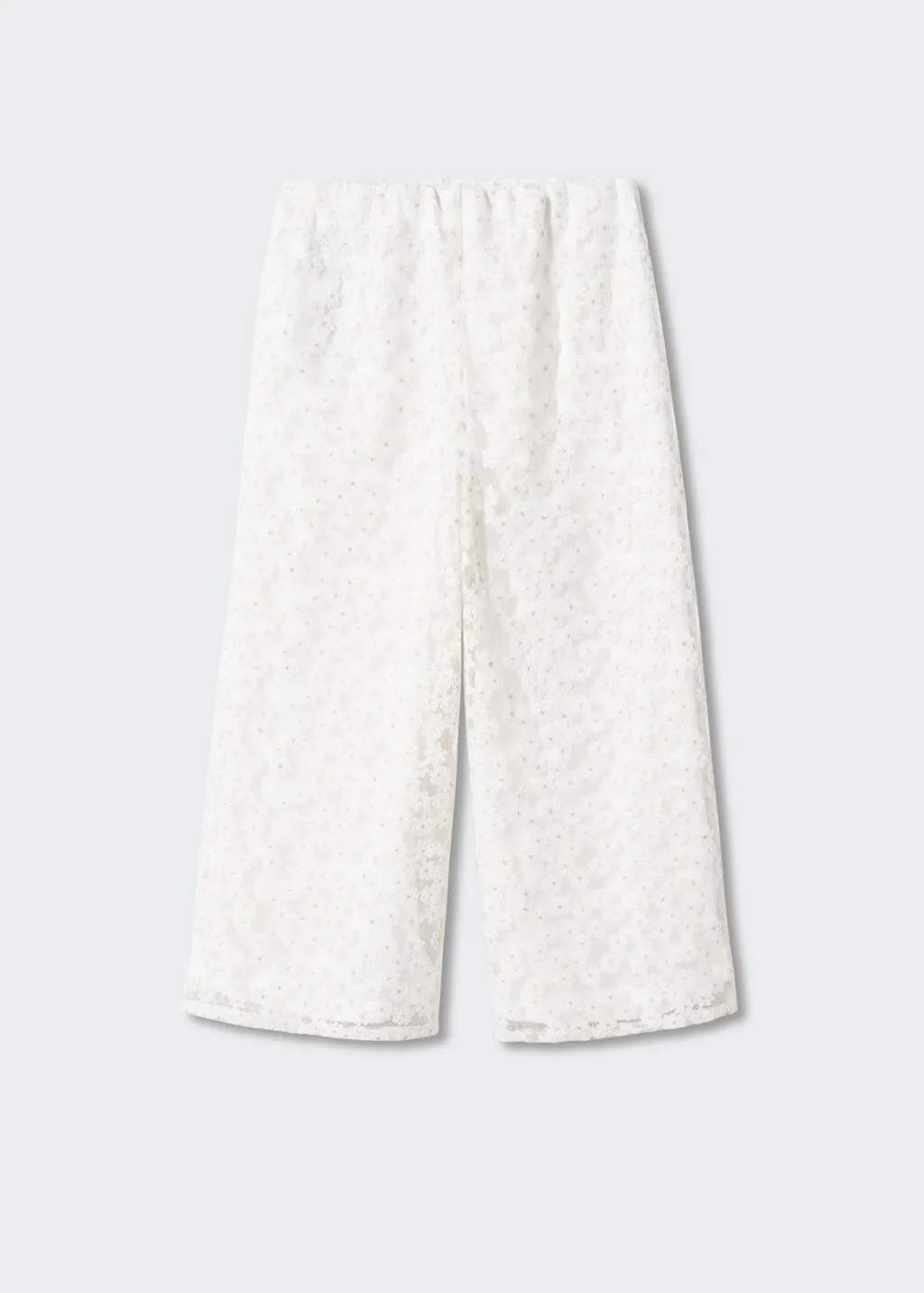 Pantaloni culotte fiori ricamati