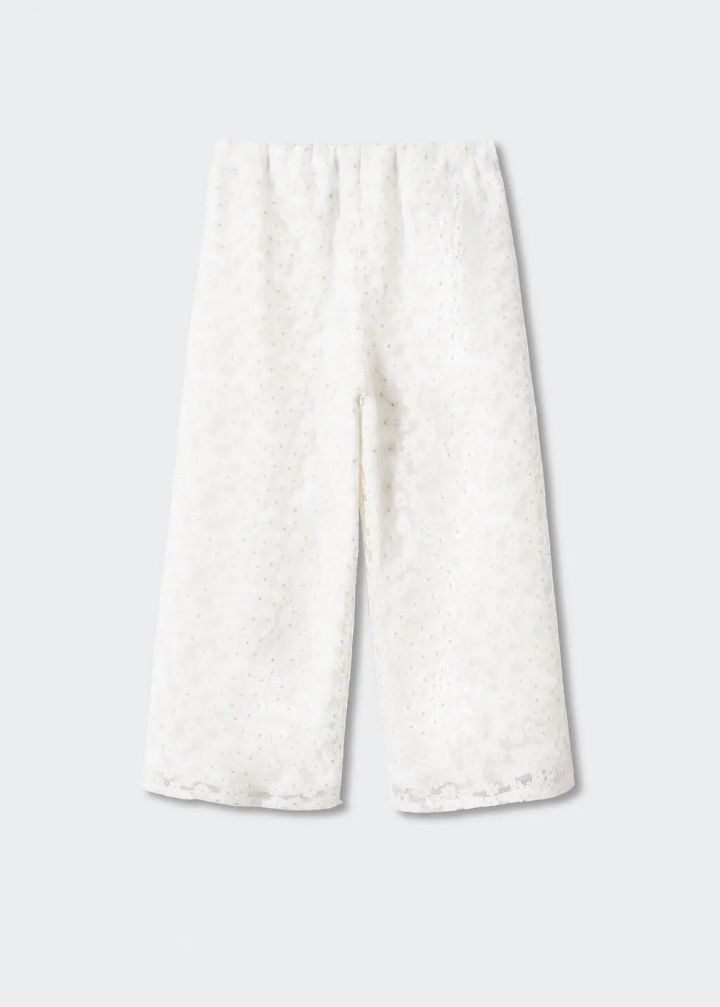 Pantaloni culotte fiori ricamati