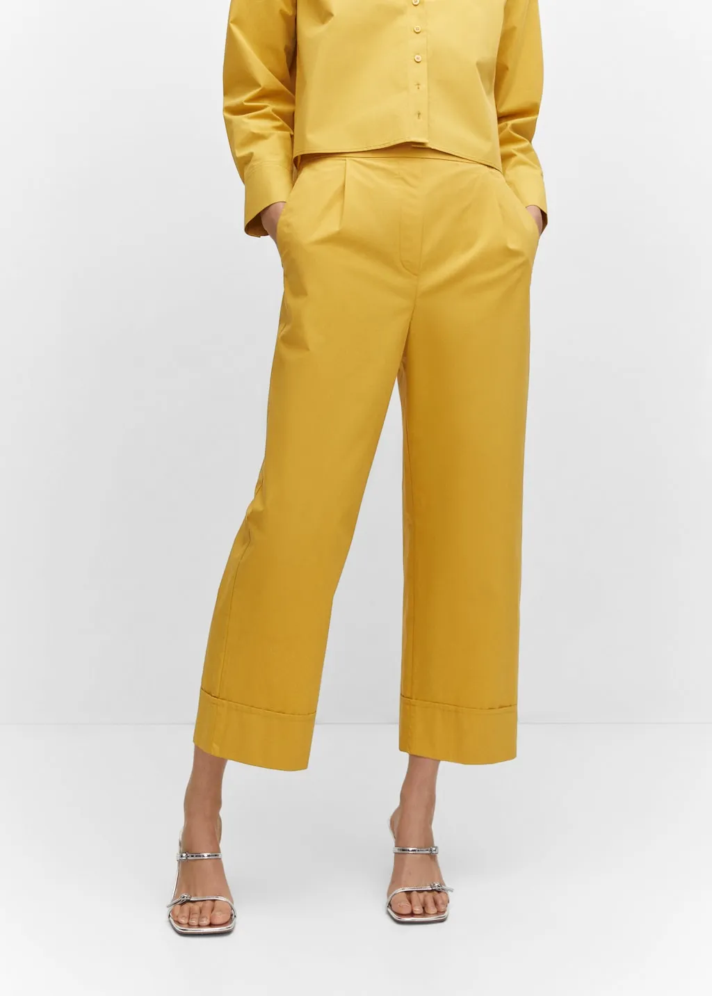 Pantaloni culotte pinces