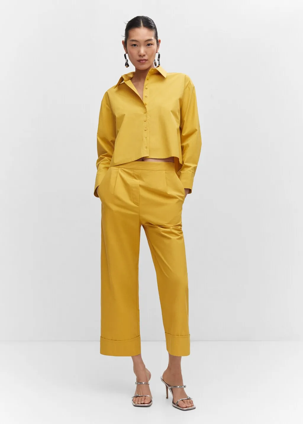 Pantaloni culotte pinces