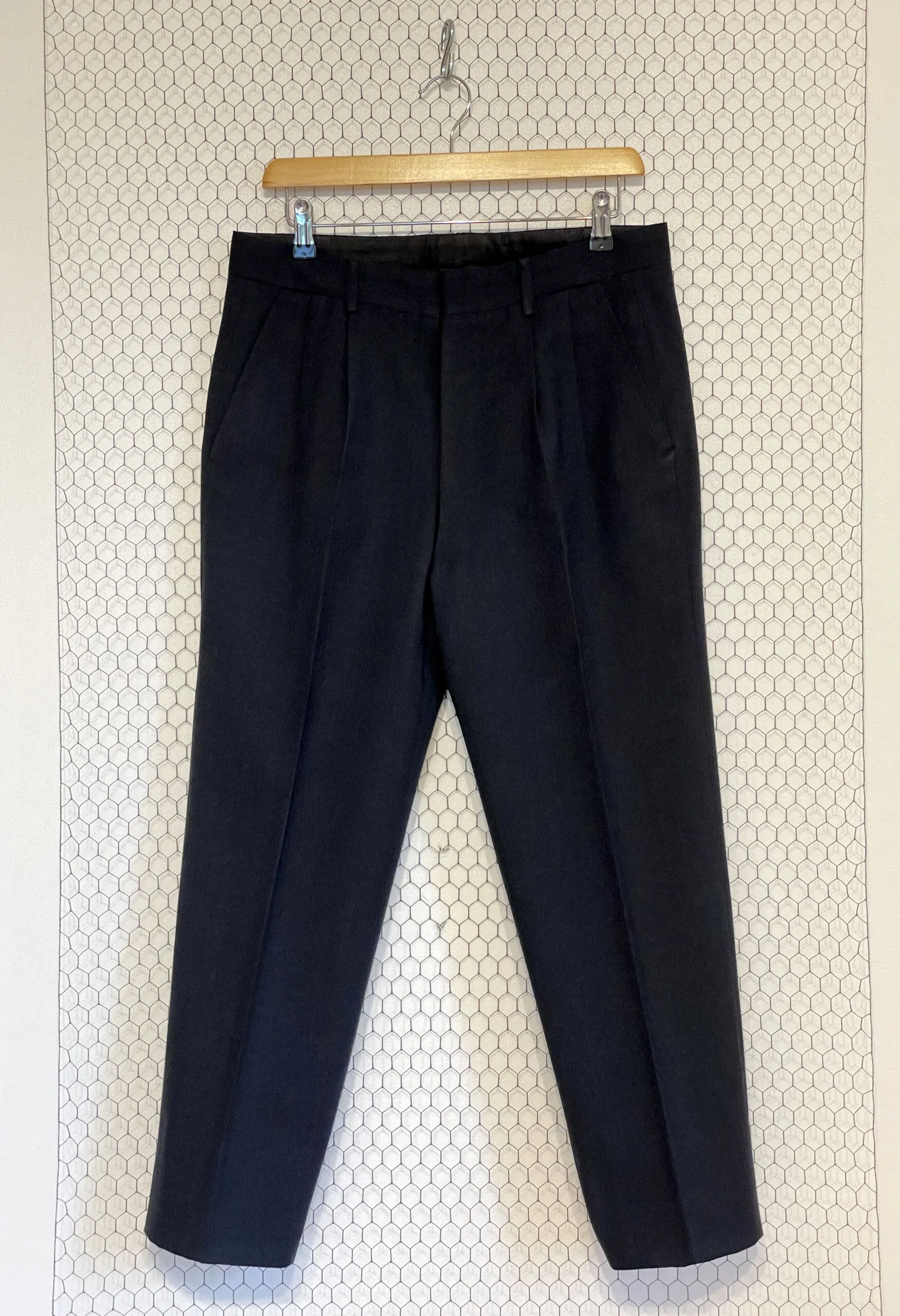Pantaloni sartoriali vintage anni ’50 in lana jacquard
