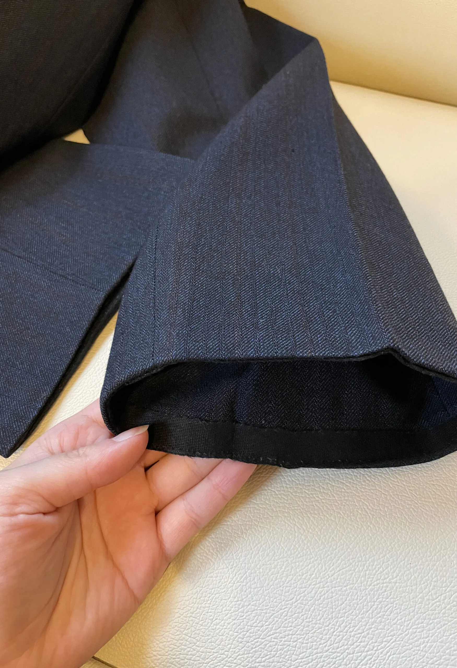 Pantaloni sartoriali vintage anni ’50 in lana jacquard