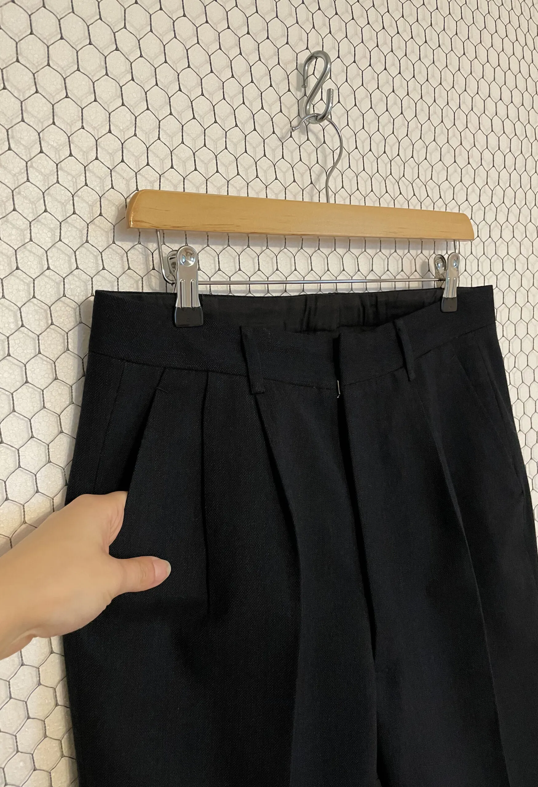 Pantaloni sartoriali vintage anni ’50 in lana jacquard