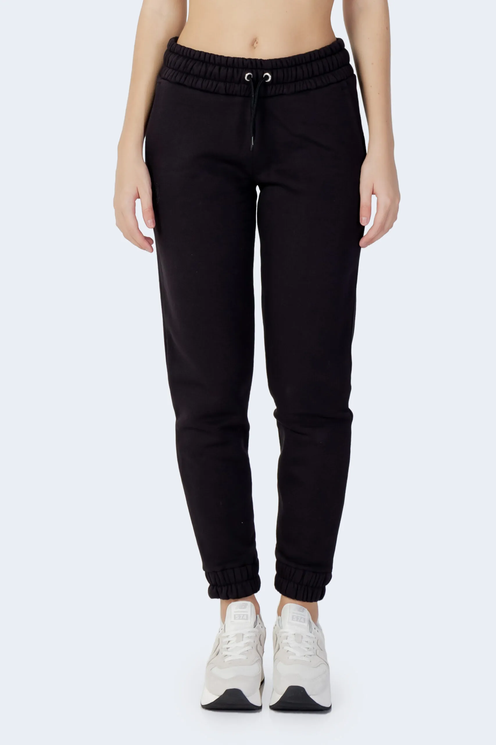 Pantaloni sportivi Blauer. tinta unita logo Nero