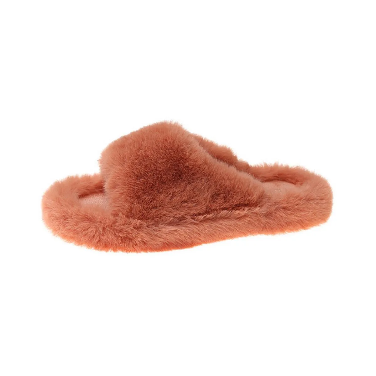 Pantofole invernali in soffice pelliccia di procione Scarpe da donna Infradito in pelliccia Ciabatte piatte in pelliccia pelosa