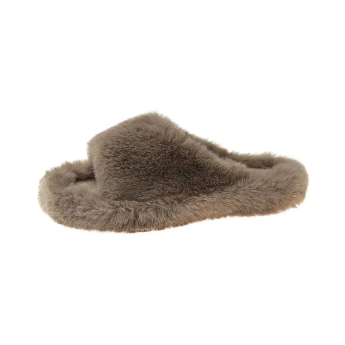 Pantofole invernali in soffice pelliccia di procione Scarpe da donna Infradito in pelliccia Ciabatte piatte in pelliccia pelosa