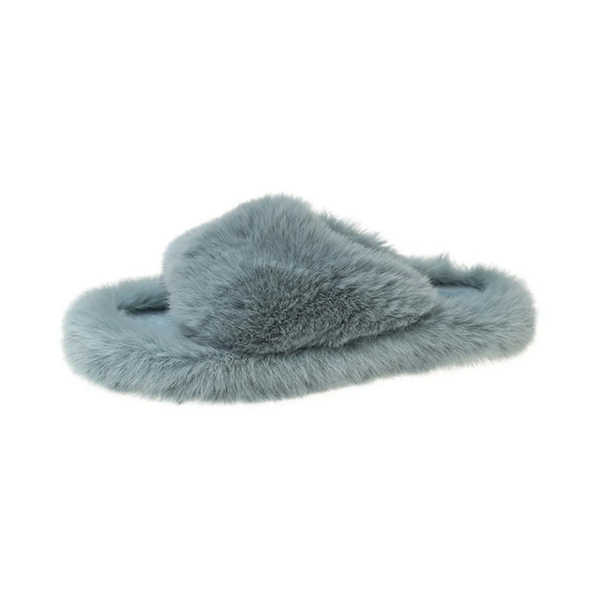 Pantofole invernali in soffice pelliccia di procione Scarpe da donna Infradito in pelliccia Ciabatte piatte in pelliccia pelosa