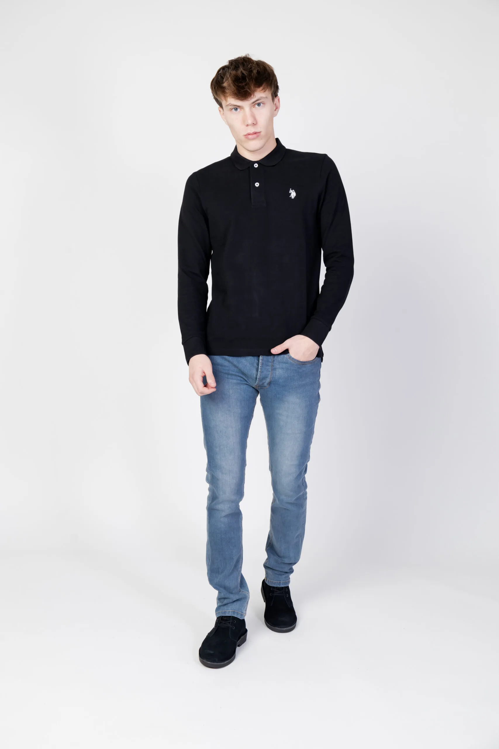 Polo manica lunga U.S. Polo Assn. must ehpd Nero