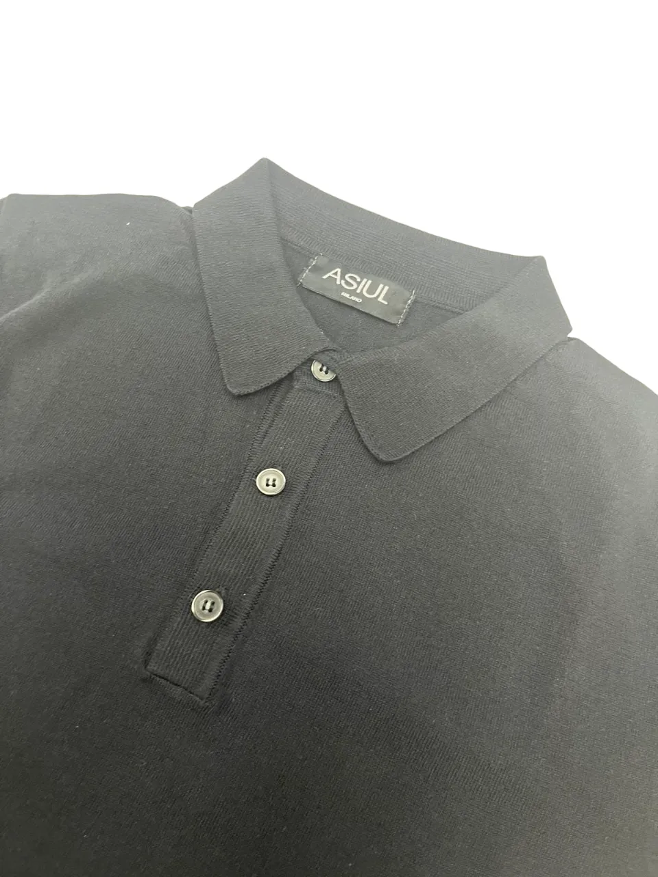 POLO NERA IN FILO