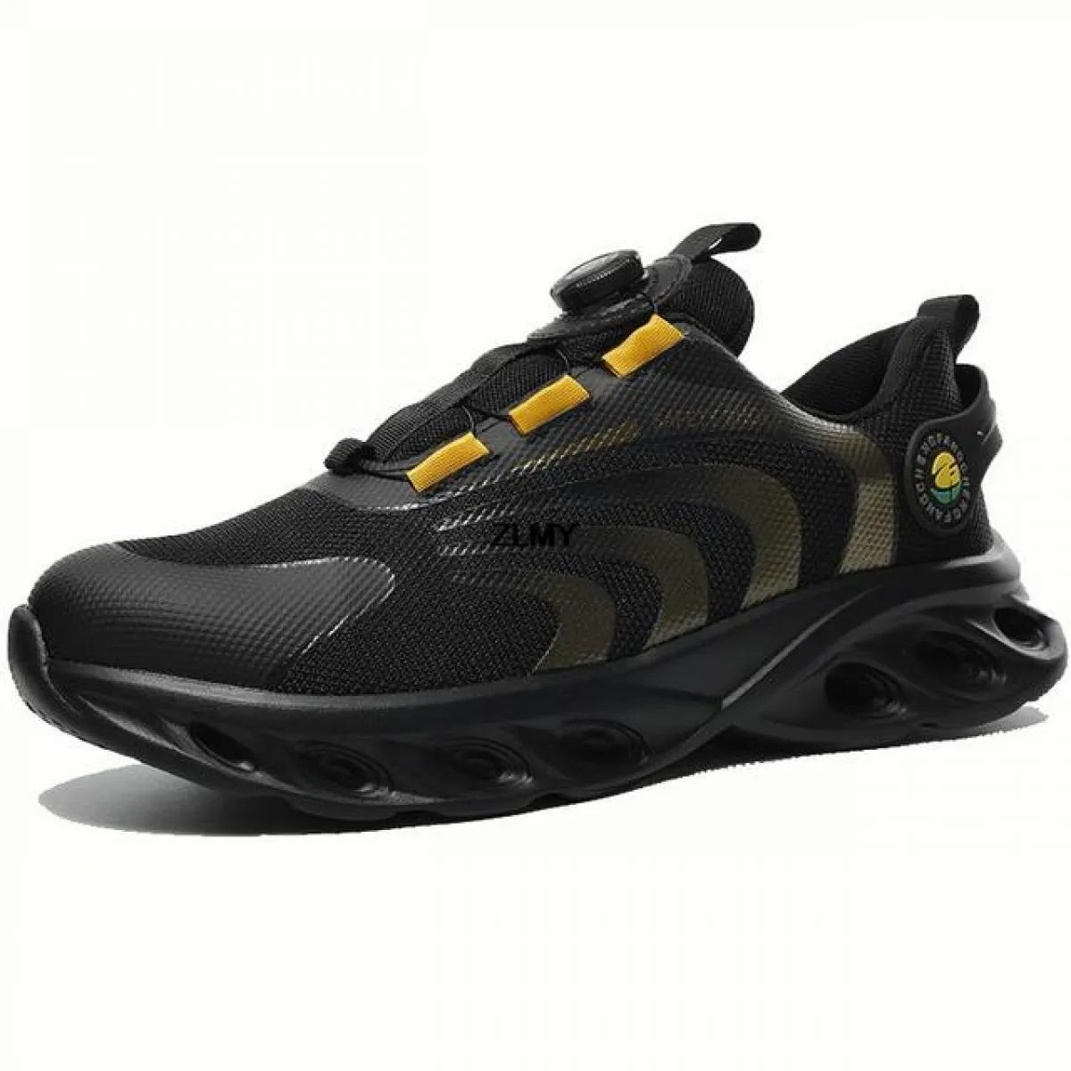 Pulsante ruotato Scarpe antinfortunistiche da uomo Sneaker con punta in acciaio Uomo Stivali antinfortunistici da lavoro facili