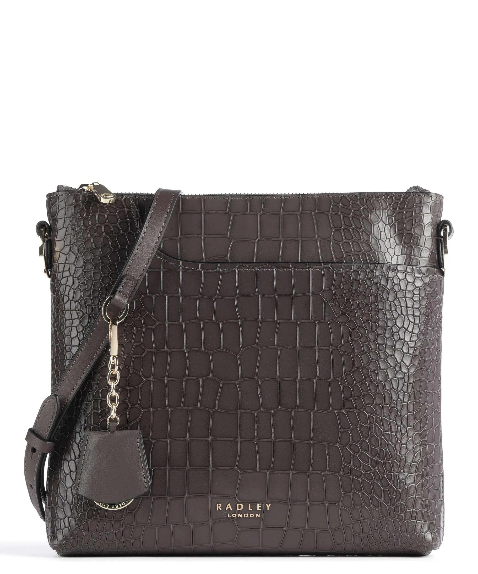  Radley London Pockets Borsa a tracolla pelle di vacchetta finemente grana marrone scuro  