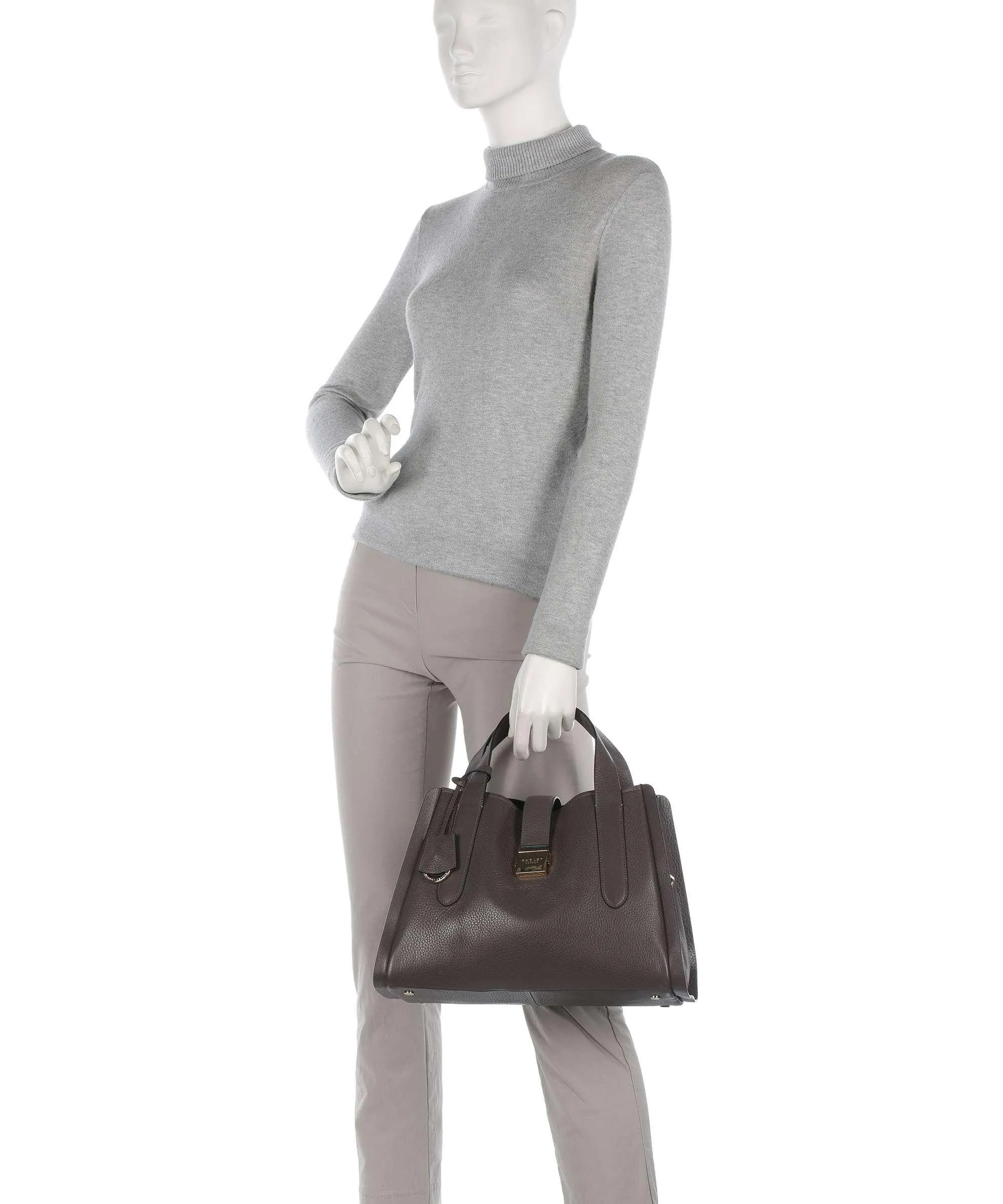  Radley London Sloane Street Borsa a mano pelle a grana fine marrone scuro  