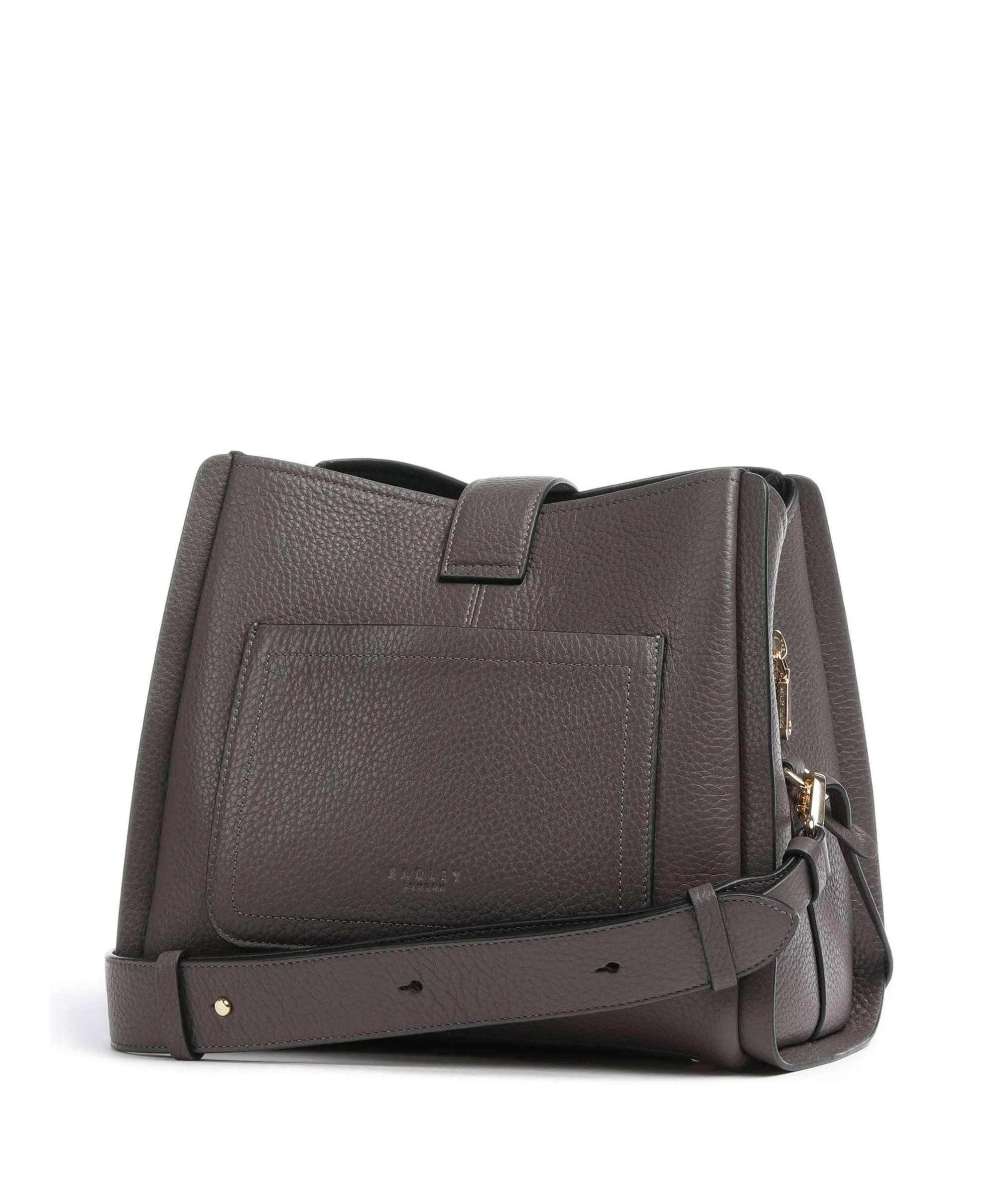  Radley London Sloane Street Borsa a tracolla pelle di vacchetta grana grigio scuro  