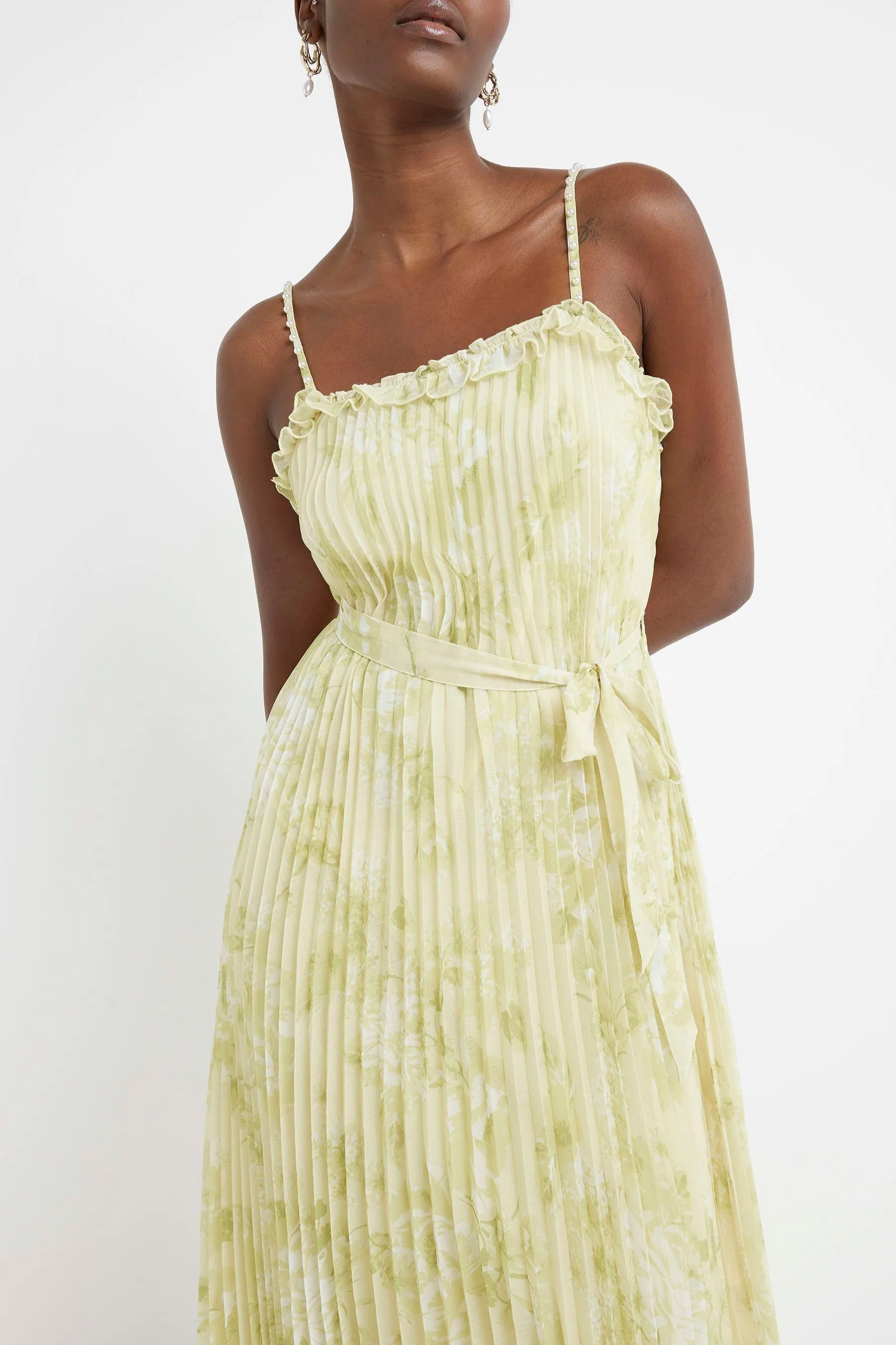 River Island A pieghe - Abito midi