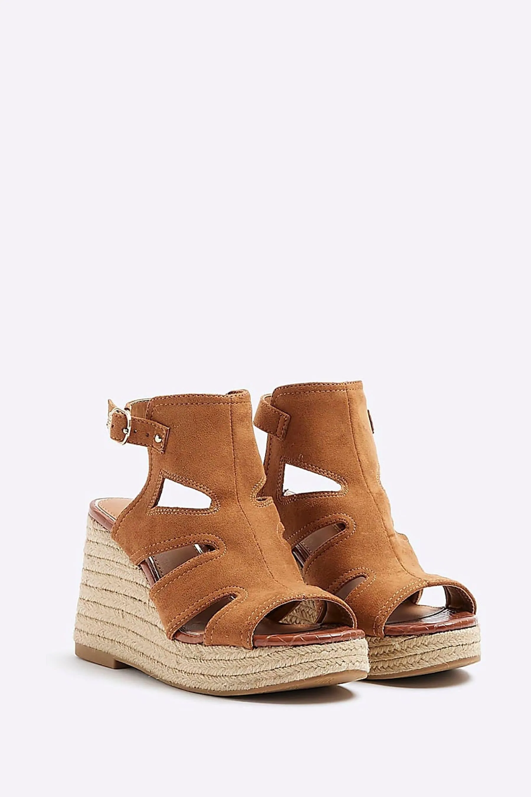 River Island Vestibilità ampia - Scarpe Stivali con zeppa e cut-out