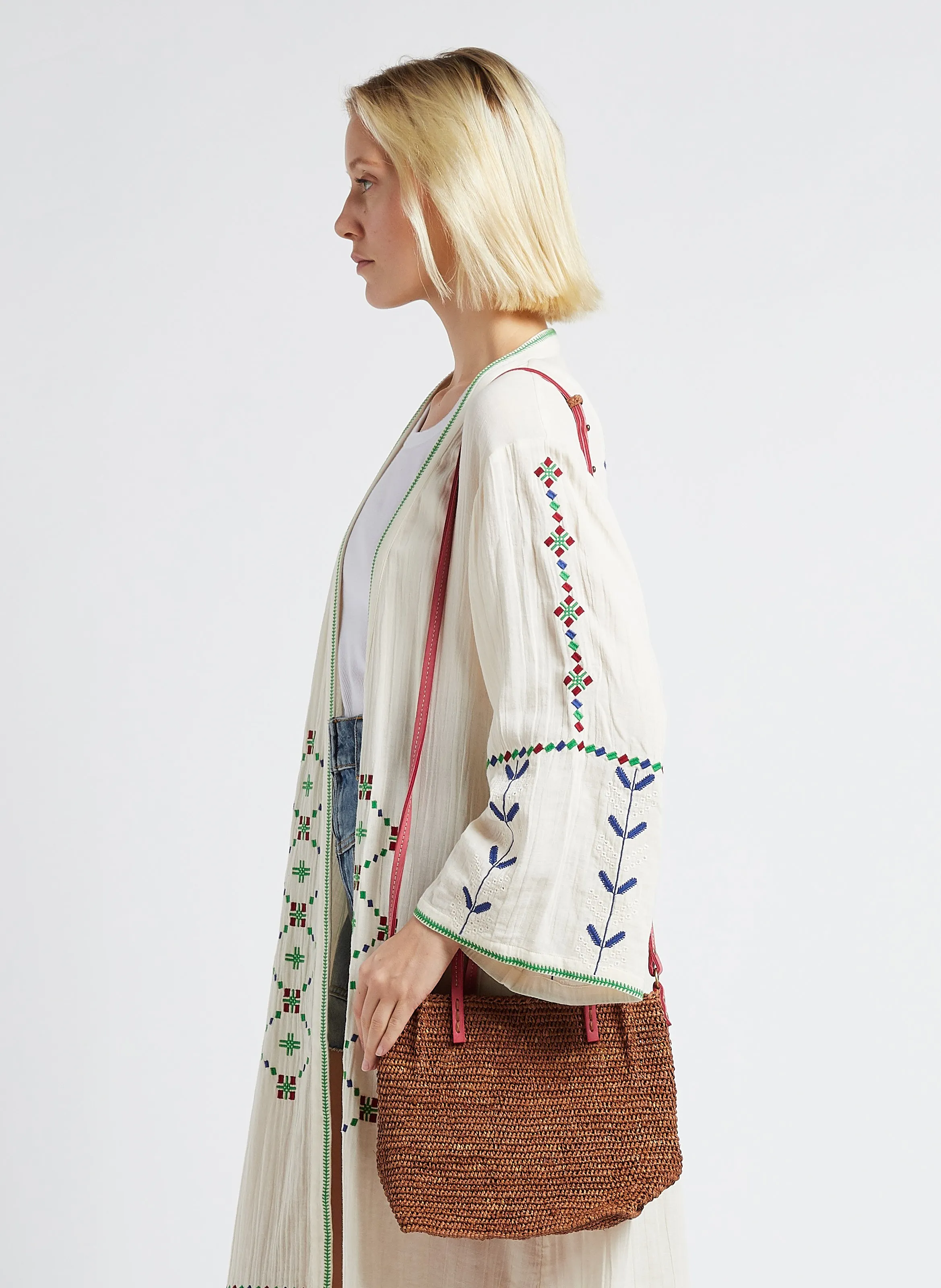  SANS ARCIDET   CAMINO XS - Borsa a mano in rafia | Marrone