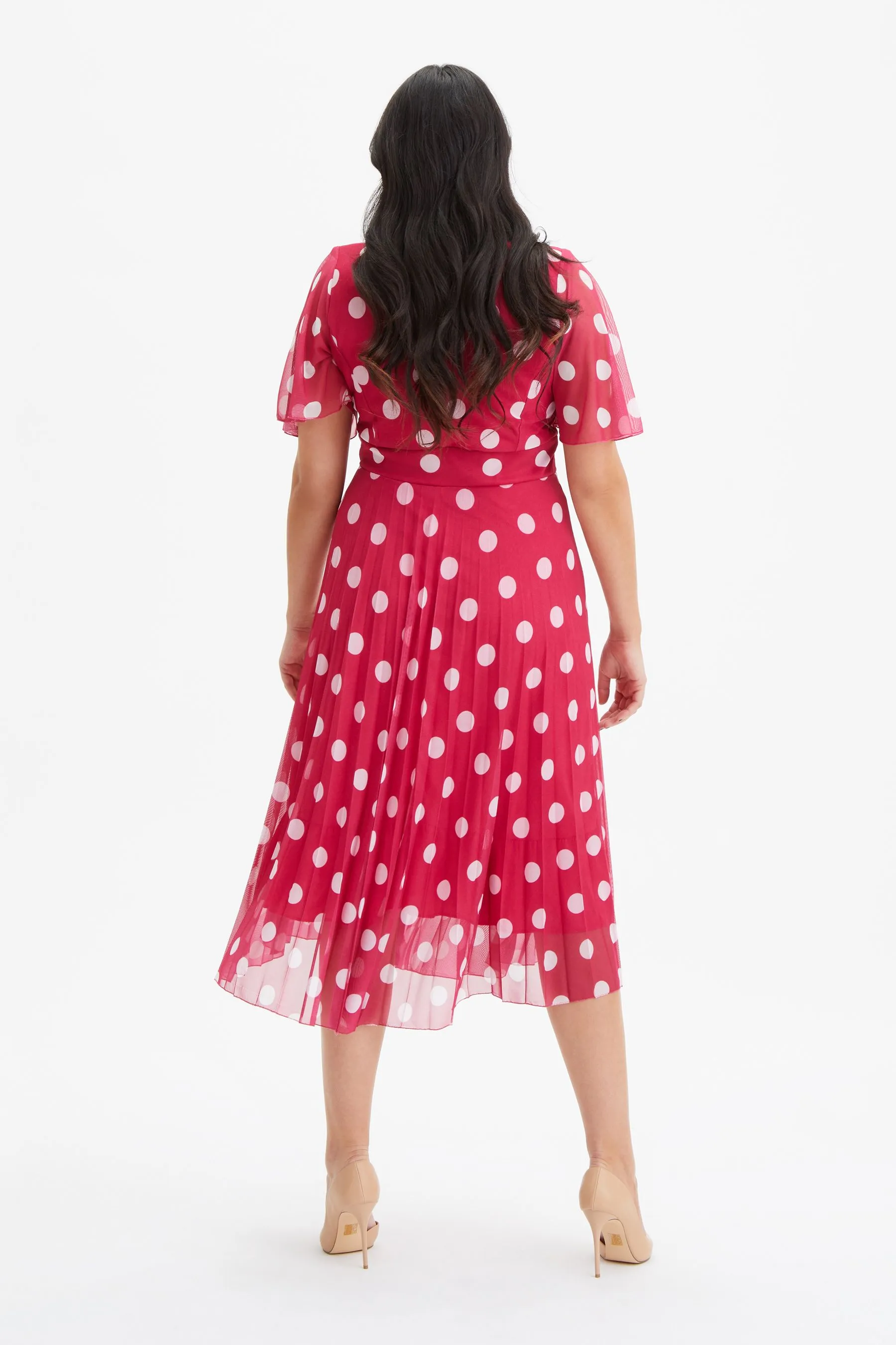 Scarlett & Jo - Carole - Sunray - Abito midi a A pieghe con corpino a portafoglio