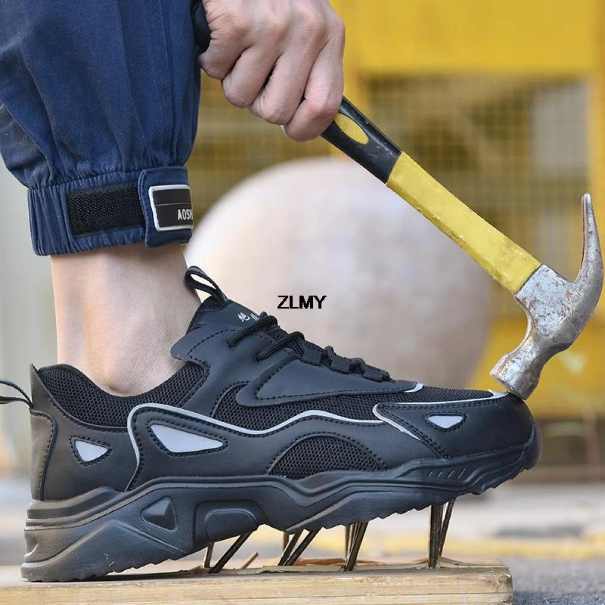 Scarpe antinfortunistiche da donna di grandi dimensioni con plateau Sneaker con punta in acciaio Uomo Donna Stivali antinfortuni