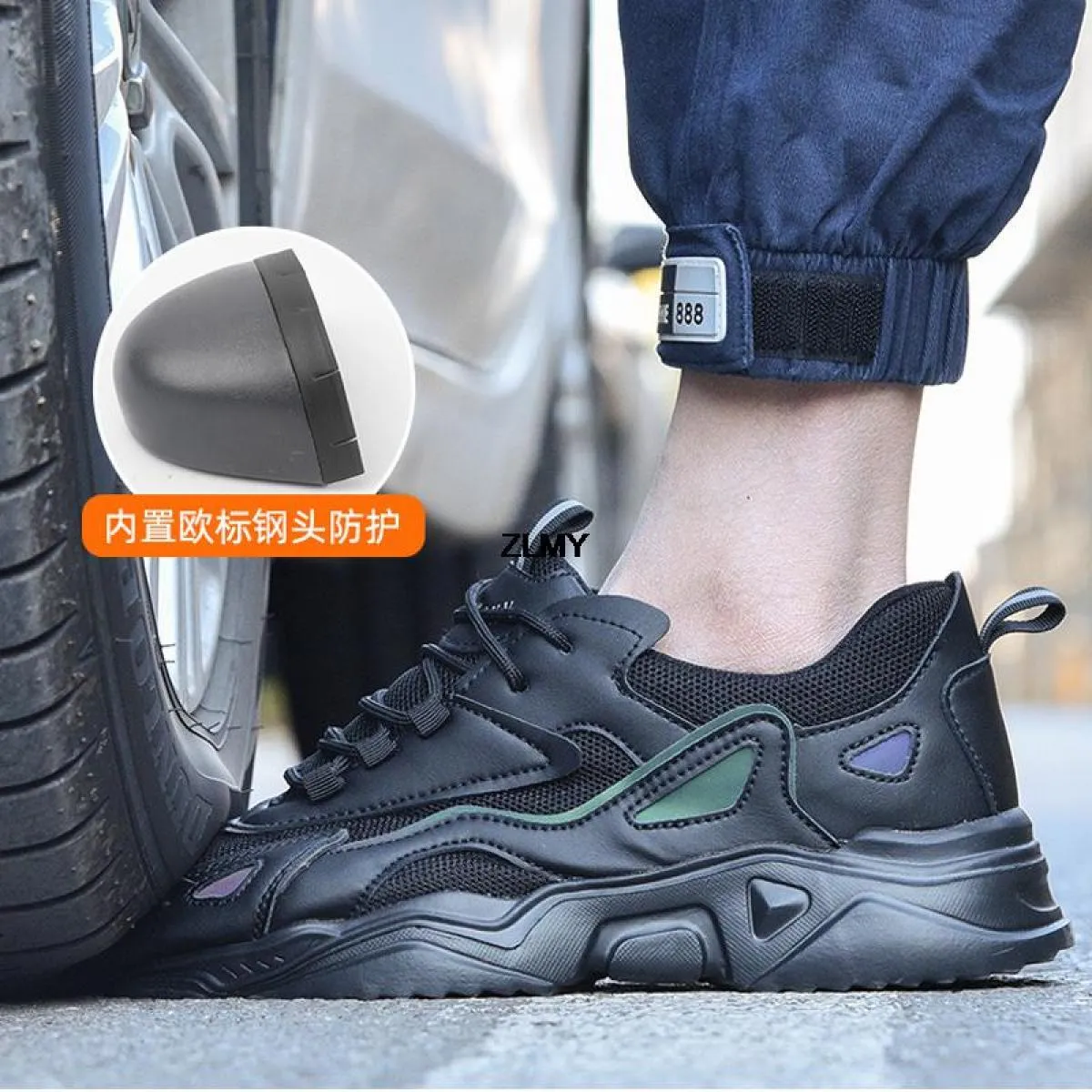 Scarpe antinfortunistiche da donna di grandi dimensioni con plateau Sneaker con punta in acciaio Uomo Donna Stivali antinfortuni