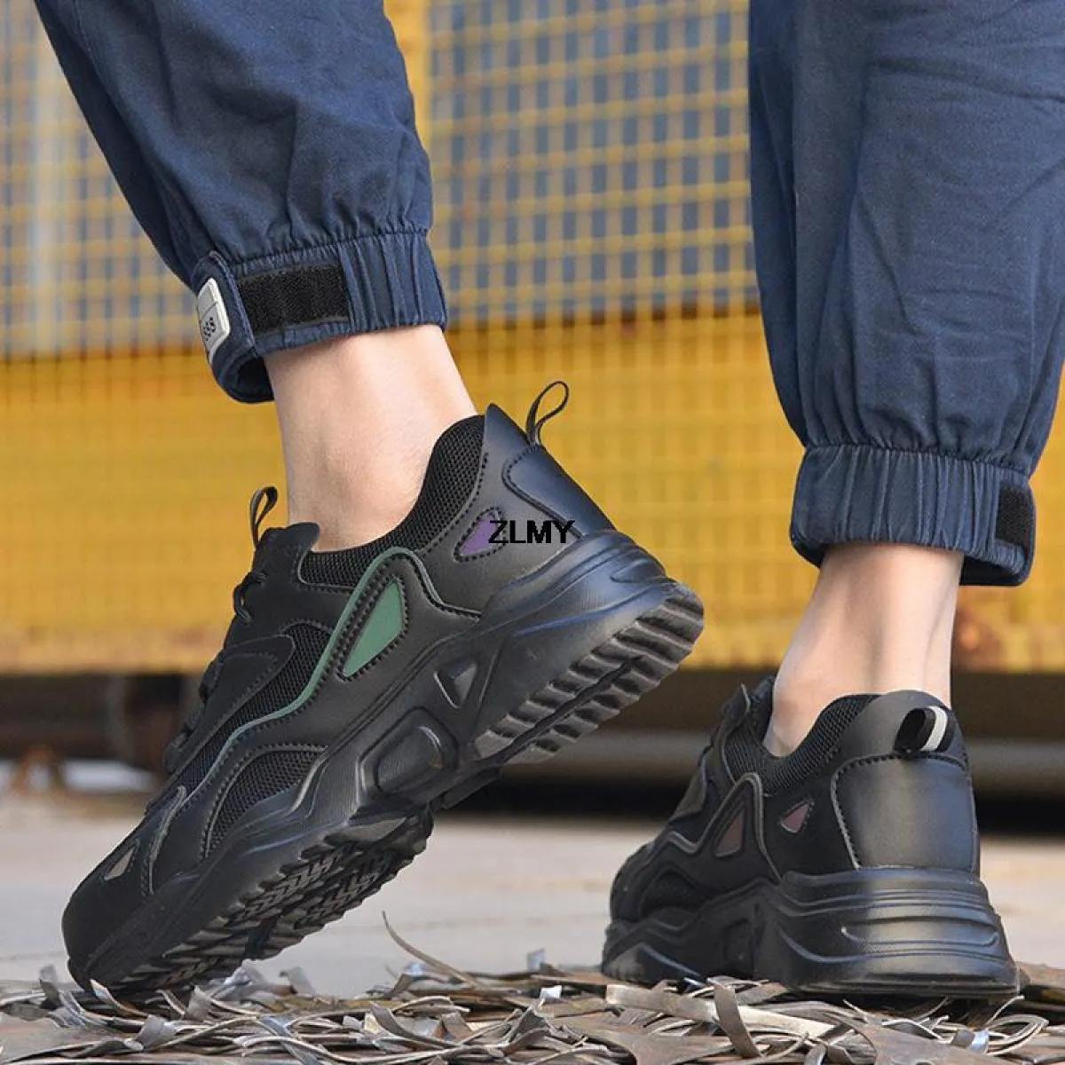 Scarpe antinfortunistiche da donna di grandi dimensioni con plateau Sneaker con punta in acciaio Uomo Donna Stivali antinfortuni