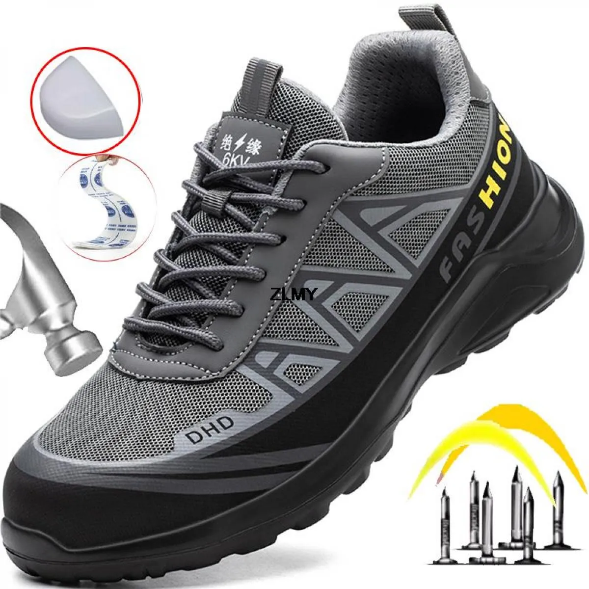 Scarpe antinfortunistiche da elettricista per uomo Stivali antinfortunistici da lavoro isolati 6kv Punta in plastica Scarpe da l