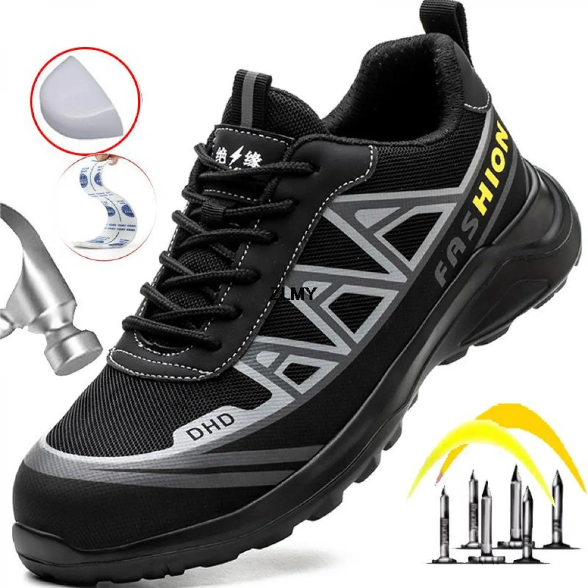Scarpe antinfortunistiche da elettricista per uomo Stivali antinfortunistici da lavoro isolati 6kv Punta in plastica Scarpe da l