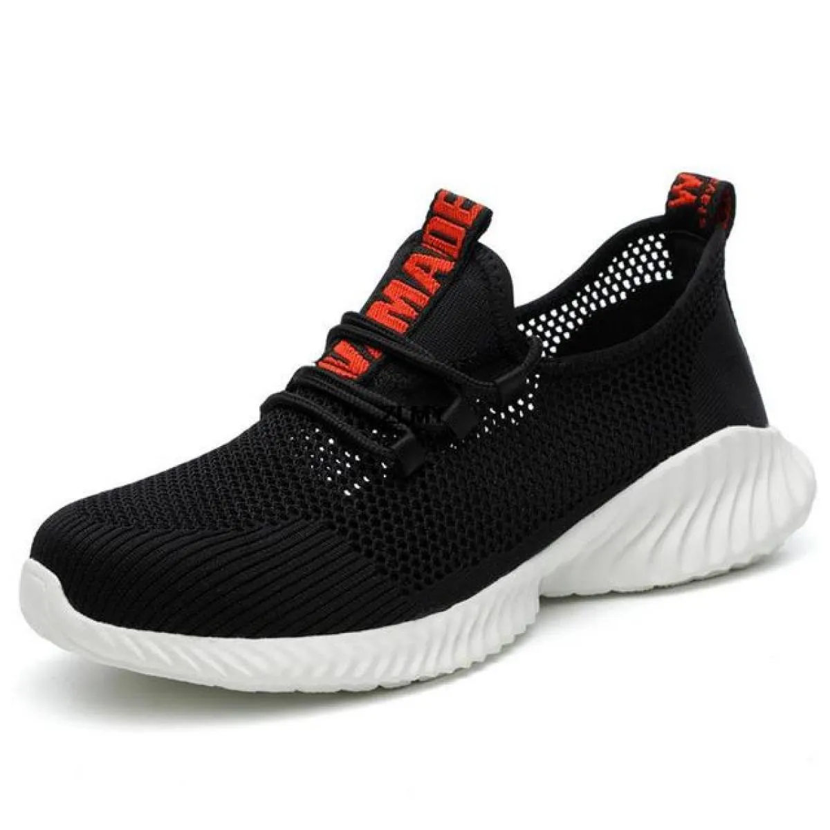 Scarpe antinfortunistiche da uomo in mesh traspirante con punta in acciaio Sneaker da lavoro leggere Stivali antinfortunistici a