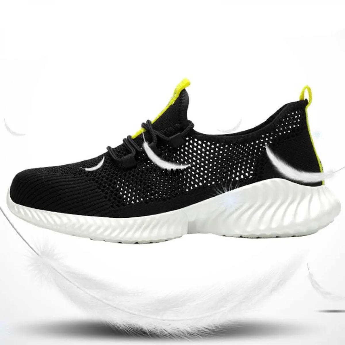 Scarpe antinfortunistiche da uomo in mesh traspirante con punta in acciaio Sneaker da lavoro leggere Stivali antinfortunistici a