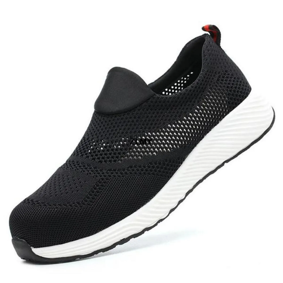 Scarpe antinfortunistiche da uomo Sneaker traspirante con puntale in acciaio Cuscino d'aria Stivali antinfortunistici da lavoro