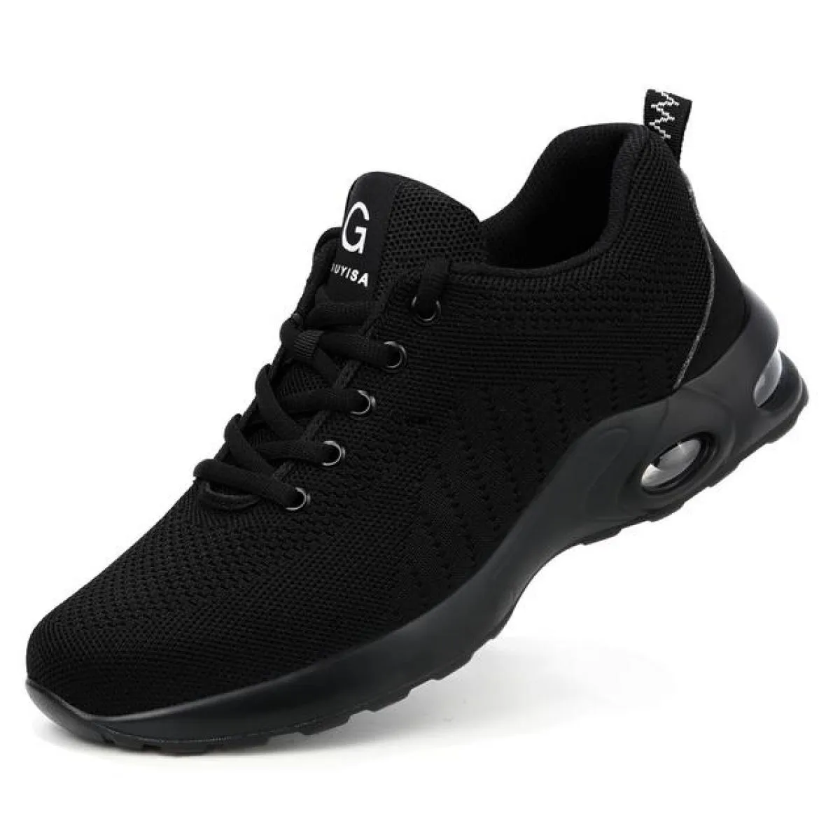 Scarpe antinfortunistiche da uomo Sneaker traspirante con puntale in acciaio Cuscino d'aria Stivali antinfortunistici da lavoro