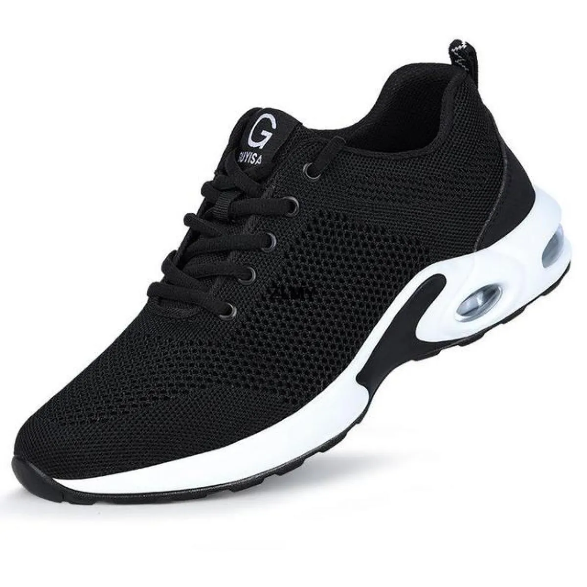 Scarpe antinfortunistiche da uomo Sneaker traspirante con puntale in acciaio Cuscino d'aria Stivali antinfortunistici da lavoro