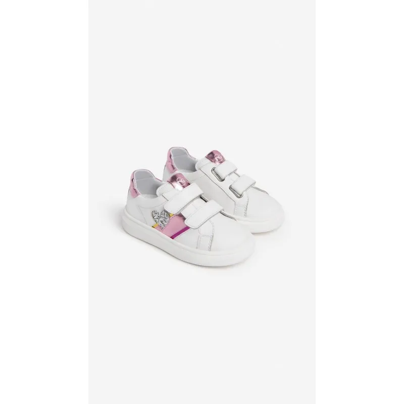 SCARPE CON CUORE GLITTER PER BAMBINI NEROGIARDINI