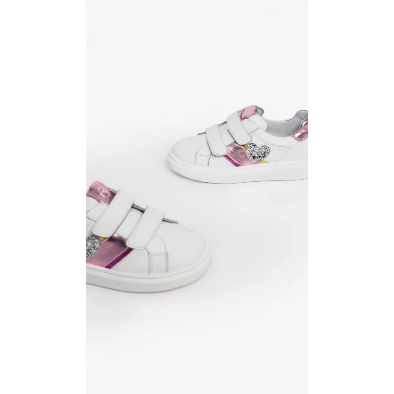 SCARPE CON CUORE GLITTER PER BAMBINI NEROGIARDINI