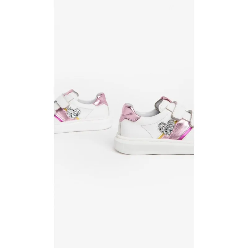 SCARPE CON CUORE GLITTER PER BAMBINI NEROGIARDINI