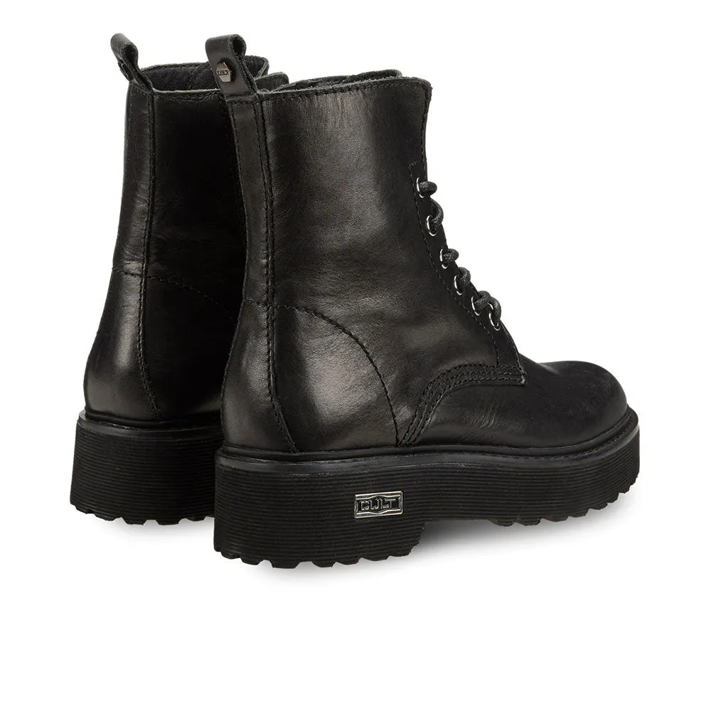 Scarpe Donna CULT Slash 1814 Anfibi in Pelle Nera