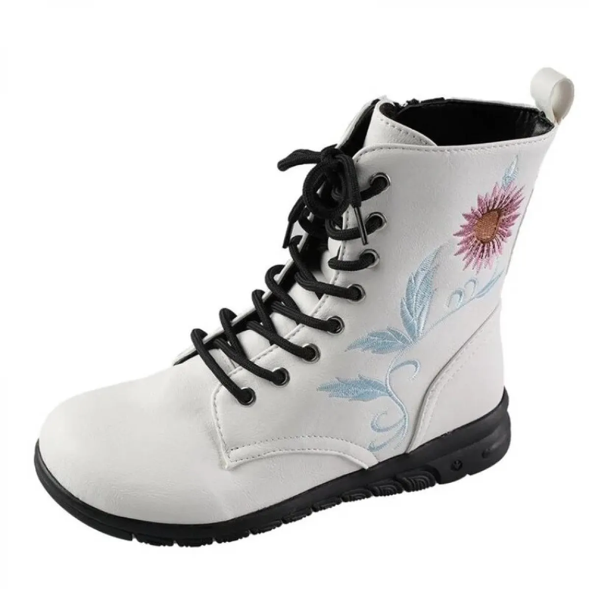 Scarpe Per Le Donne 2023 Nuovo Zip Ricama Punta Rotonda Zeppa Stivali Moderni Moda Classica Comoda Caviglia Delle Donne di Grand