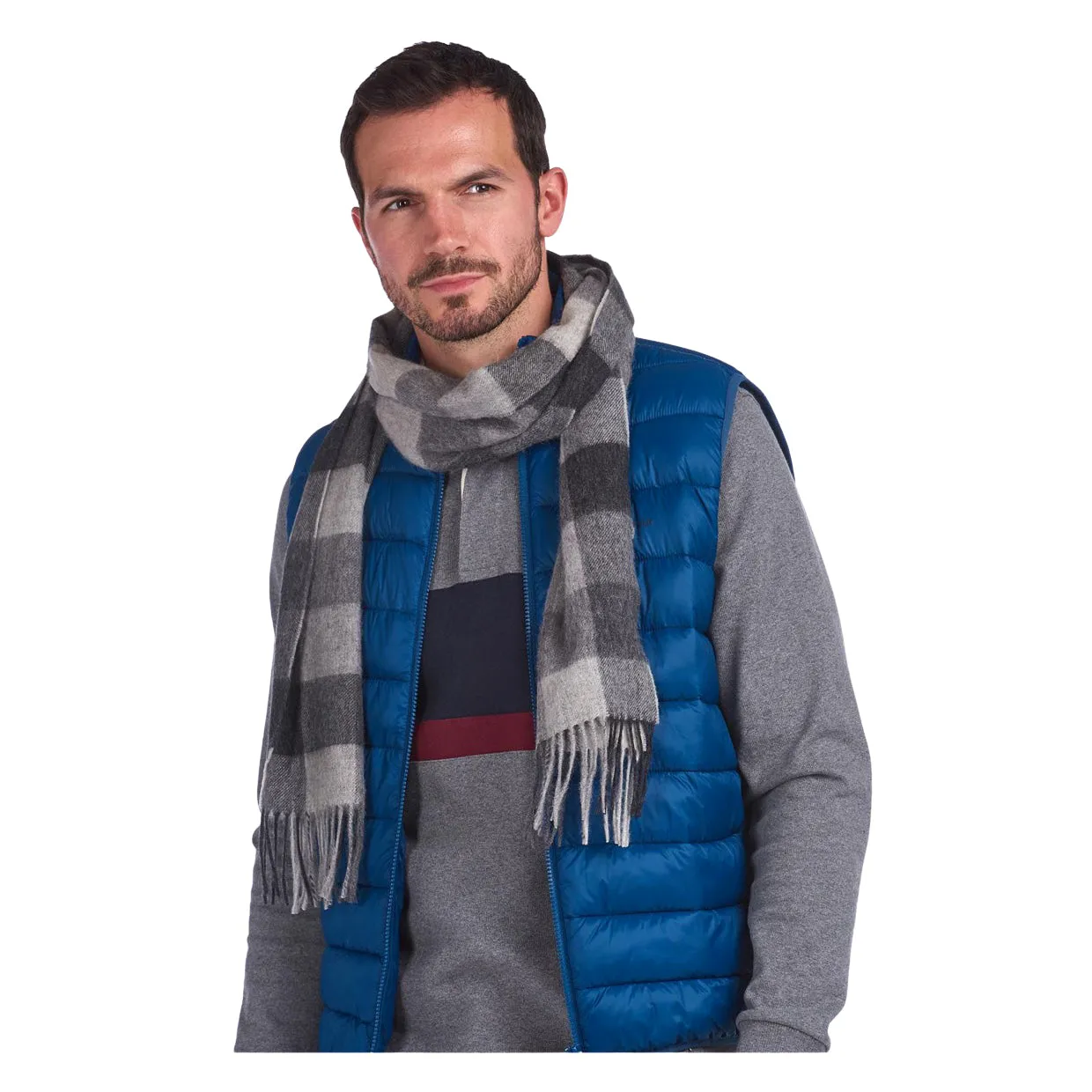 Sciarpa Barbour Tattersall Grigio / Nero / Bianco