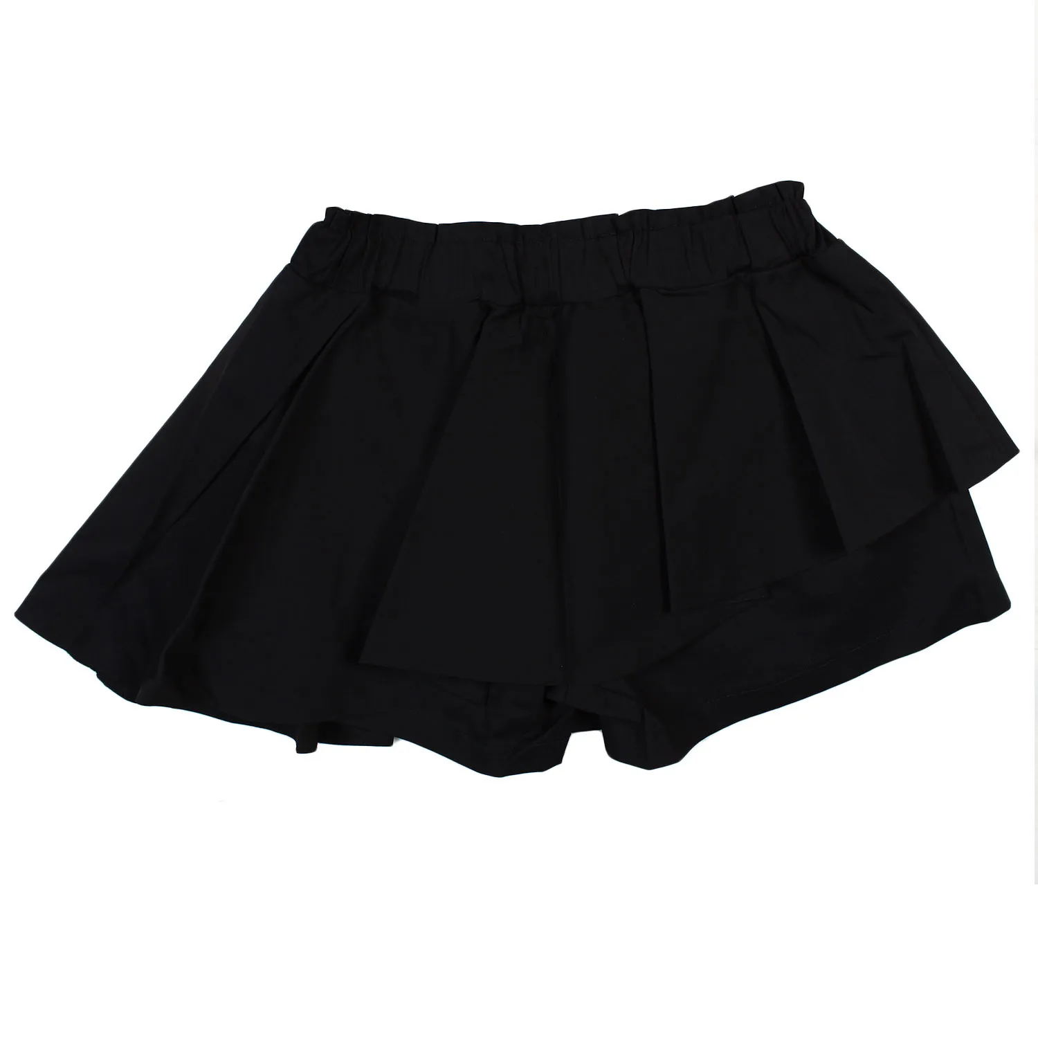 Shorts Neri A Pieghe Bambina