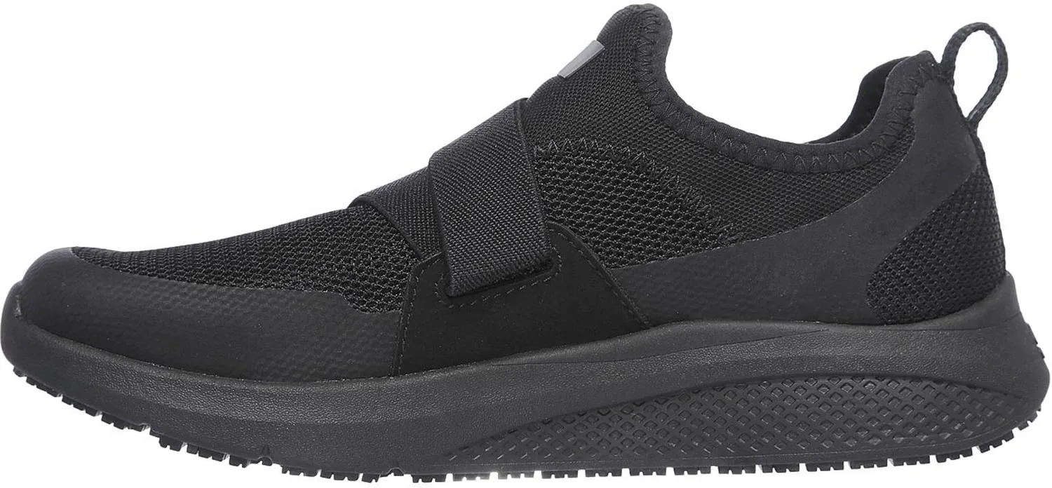 SKECHERS  Elloree, Women's, Black, Soft Toe, Slip Resistant, Casual Slip On