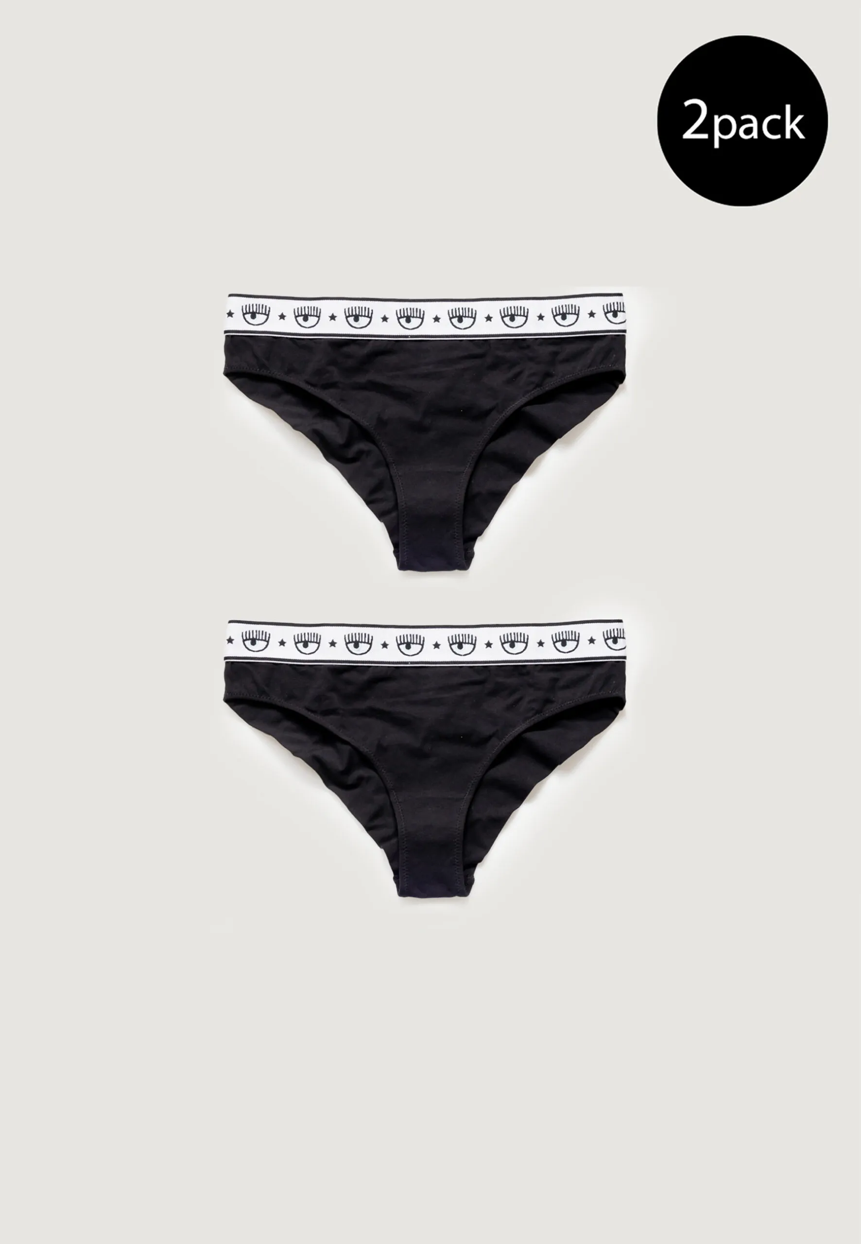 Slip e perizoma Chiara Ferragni BI-PACK BRAZILIAN BRIEF Nero